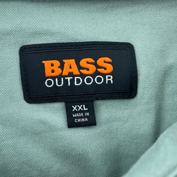 Bass Outdoor XXL Stretch Worker Shacket Lily Pad Green Cotton/Nylon NWT 5219 - Picture 3 of 10
